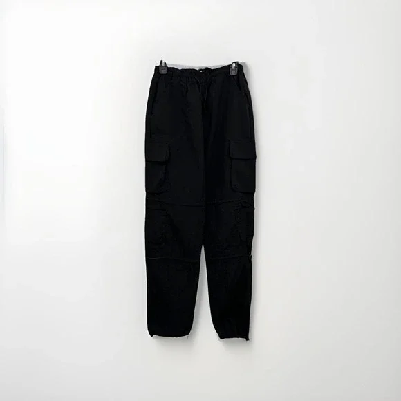 Garage Paxton Parachute Pants Size XS Black 100% Cotton Gorpcore Relaxed Pockets - Picture 4 of 12